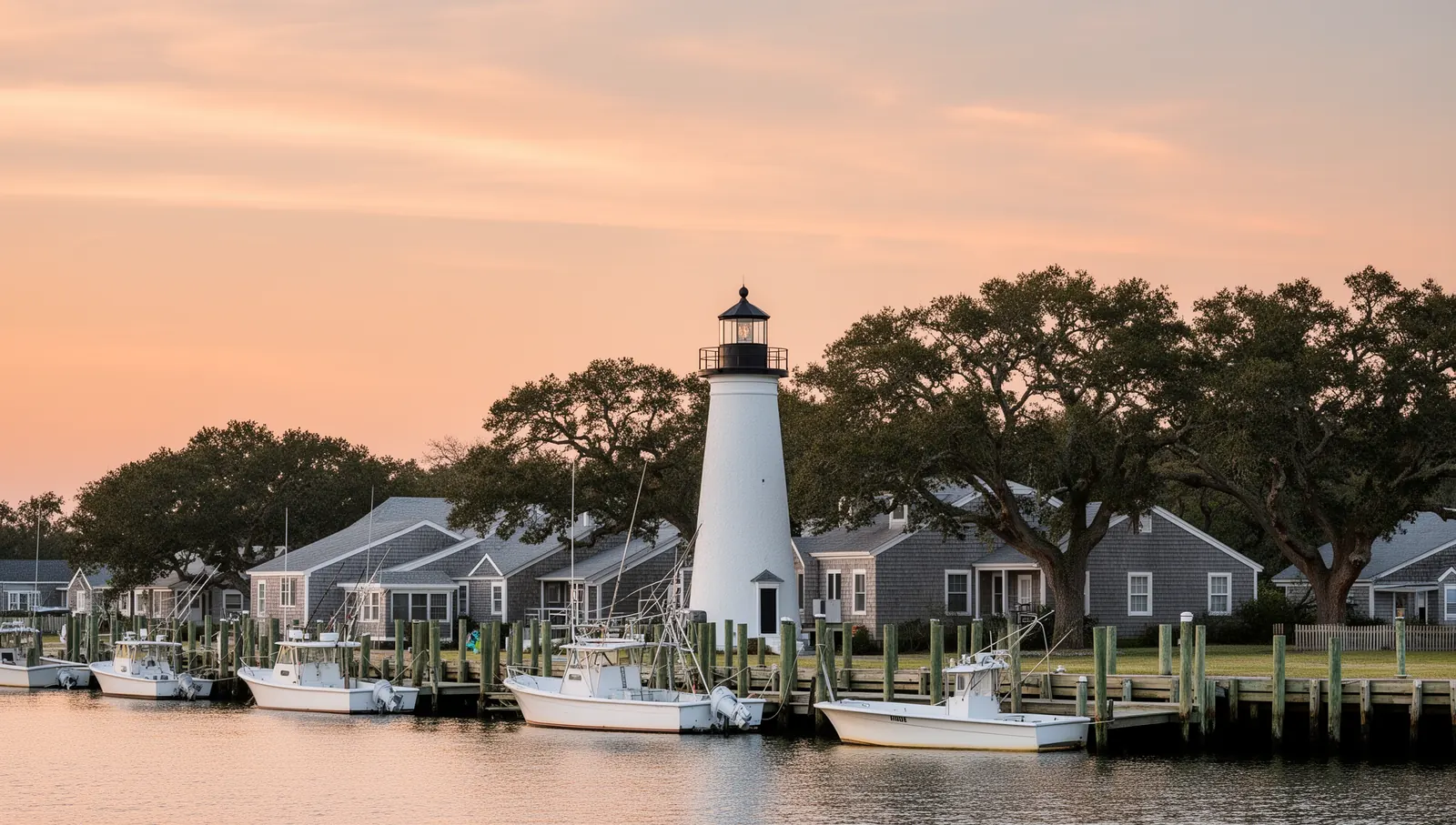 Silver Lake harbor, Ocracoke, North Carolina